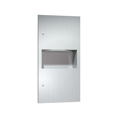 ASI 64623 Combination Commercial Paper Towel Dispenser/Waste Receptacle, Recessed-Mounted, Stainless Steel