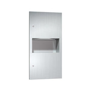 ASI 64623 Combination Commercial Paper Towel Dispenser/Waste Receptacle, Recessed-Mounted, Stainless Steel