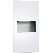 ASI 64623 Combination Commercial Paper Towel Dispenser/Waste Receptacle, Recessed-Mounted, Stainless Steel