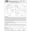 ASI 6459 Commercial Restroom Waste Receptacle, 12 Gallon, Recessed-Mounted, 12-3/4" W x 26-1/2" H, 4-1/4" D, Stainless Steel