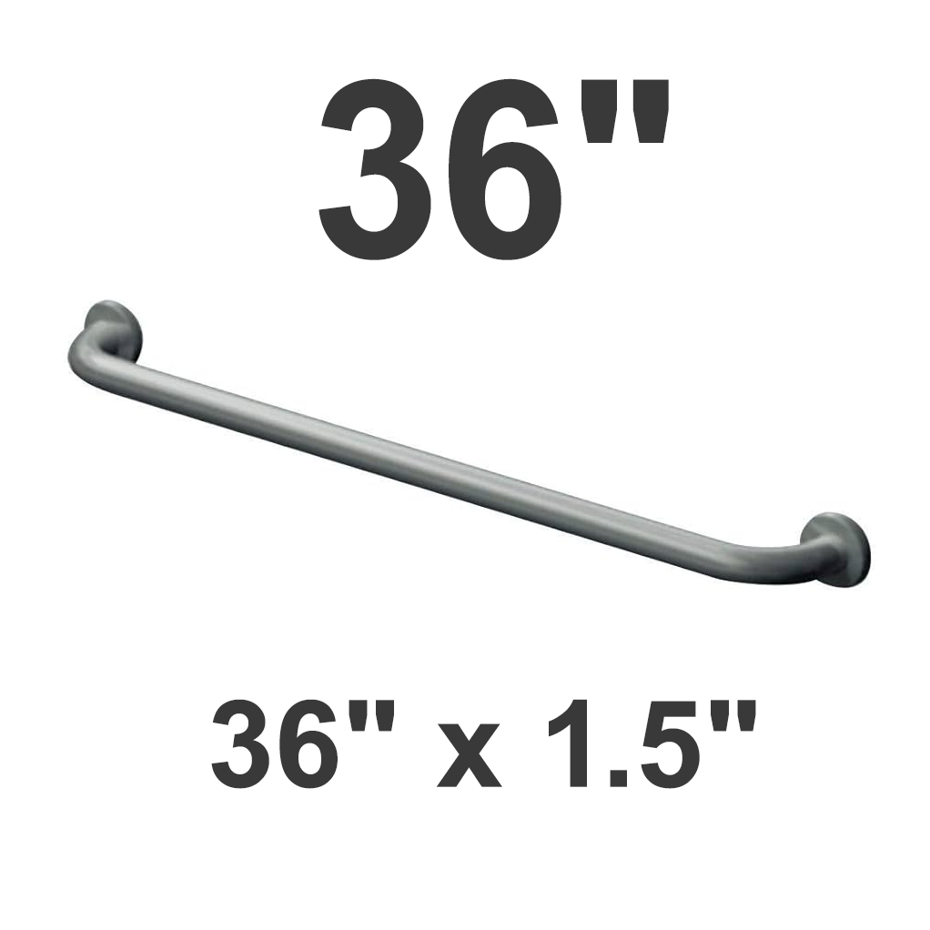 ASI 3801-36P (36 x 1.5) Commercial Grab Bar, 1-1/2" Diameter x 36" Length, Stainless Steel (Peened)