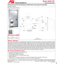 ASI 0481-HC Combination Commercial Seat Cover/Toilet Paper Dispensers/Sanitary Napkin Disposal, Partition-Mounted, Stainless Steel