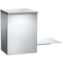 ASI 0852-SH Commercial Restroom Sanitary Napkin Disposal w/ Shelf, Surface-Mounted, 7-7/8" W x 9-11/16" H x 4" D Stainless Steel