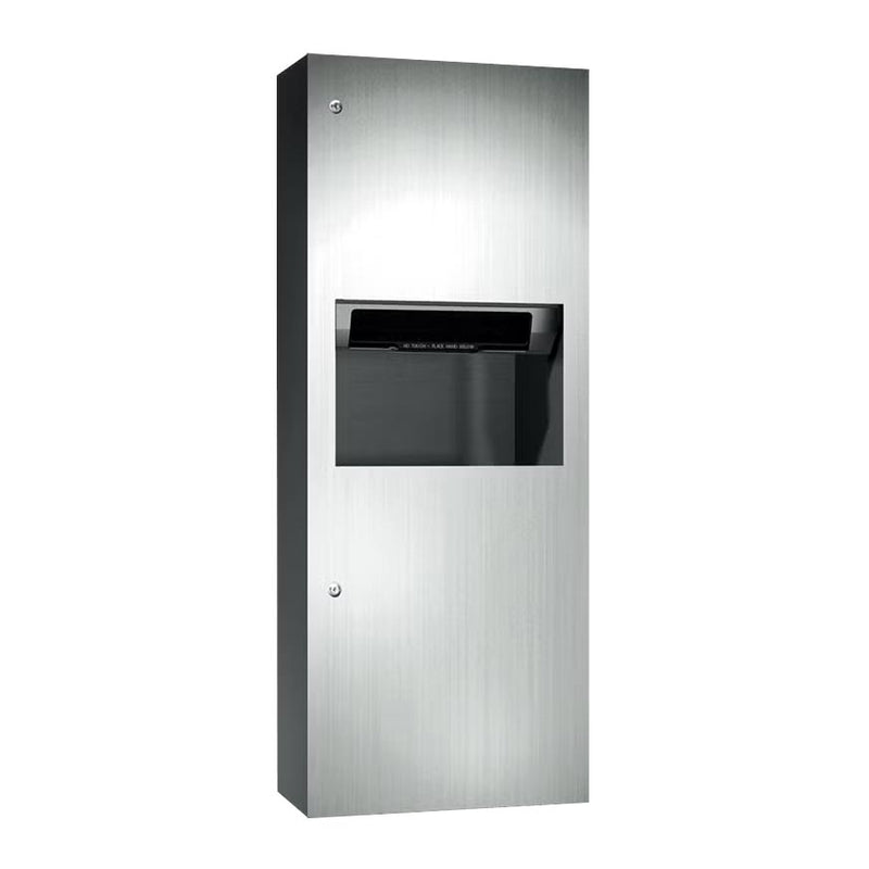ASI 64696AC-9 Automatic Combination Commercial Paper Towel Dispenser/Waste Receptacle, Surface-Mounted, Stainless Steel