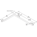 ASI 3556 (54 x 36 x 1.5) Commercial Grab Bar, 1-1/2" Diameter x 36" Length, Exposed-Mounted, Stainless Steel