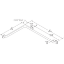 ASI 3856 (54 x 36 x 1.5) Commercial Grab Bar, 1-1/2" Diameter x 36" Length, Stainless Steel