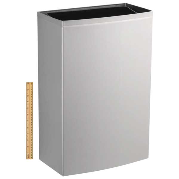 Bobrick B-277 Commercial Restroom Sanitary Waste Bin, 12 Gallon, Surface-Mounted, 15-1/8