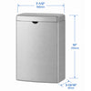 Bobrick B-270 Commercial Restroom Sanitary Napkin/Tampon Disposal, Surface-Mounted, Stainless Steel