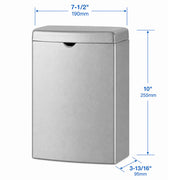 Bobrick B-270 Commercial Restroom Sanitary Napkin/Tampon Disposal, Surface-Mounted, Stainless Steel