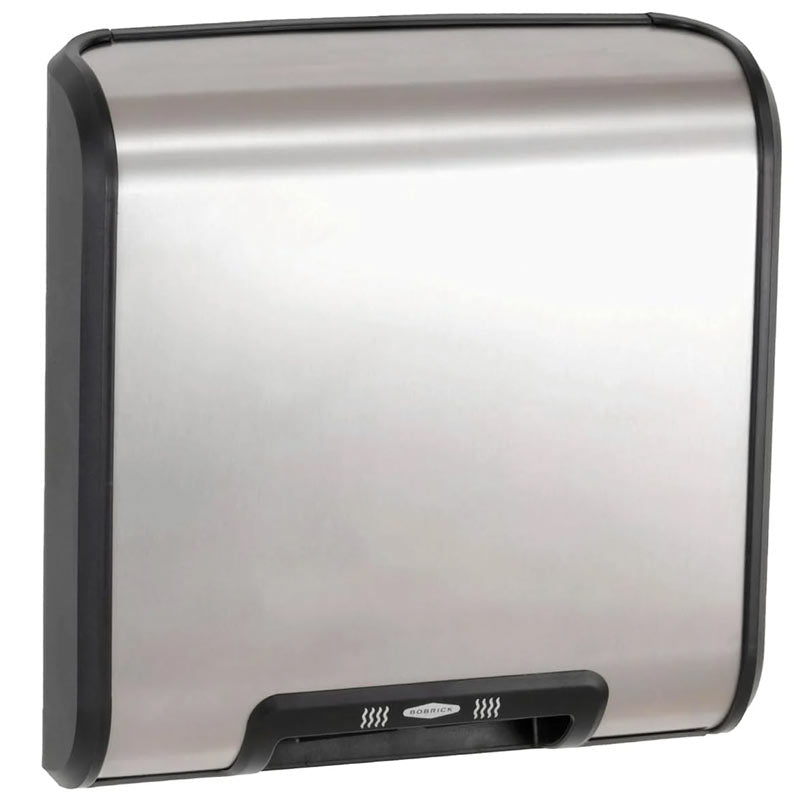 Bobrick B-7128 Automatic Hand Dryer, 115 Volt, Surface-Mounted, Stainless Steel
