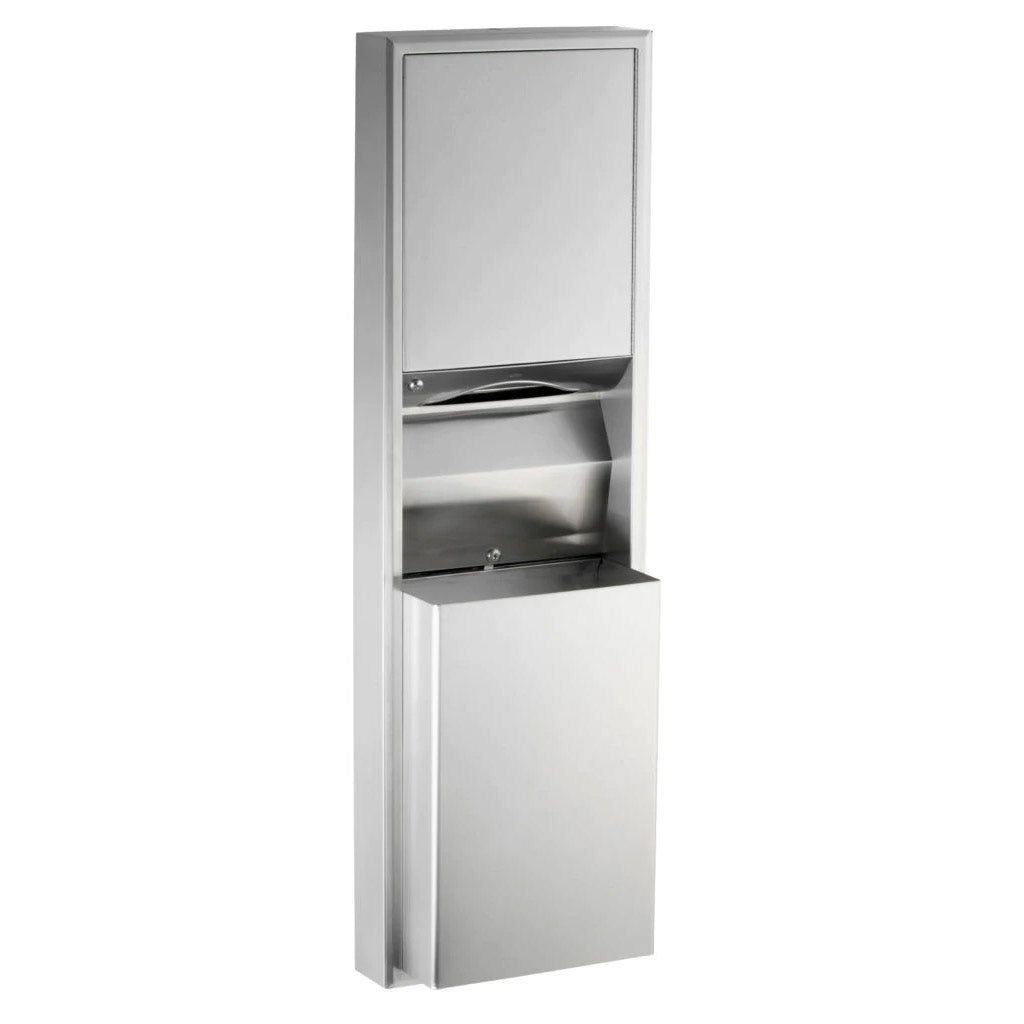Bobrick B-3949 Surface-Mounted Convertible Paper Towel Dispenser/Waste Receptacle