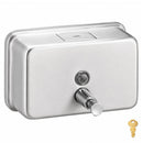 Bradley 6542 Commercial Liquid Soap Dispenser, Surface-Mounted, Manual-Push, Stainless Steel - 40 Oz