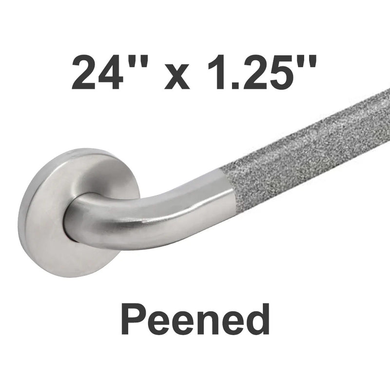 Bradley 8322-001240 (24 x 1.25) Commercial Grab Bar, 1-1/4" Diameter x 24" Length, Stainless Steel (Peened)
