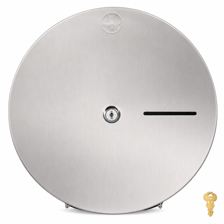 Bradley 5424-00 Commercial Toilet Paper Dispenser, Surface-Mounted, Stainless Steel w/ Satin Finish