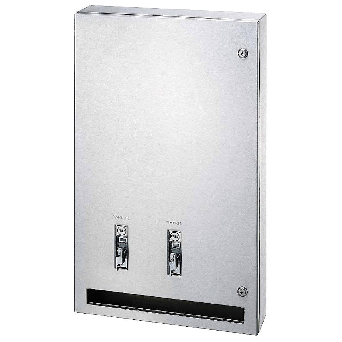 Bradley 407-45 Commercial Restroom Sanitary Napkin/ Tampon Dispenser, Recessed-Mounted, Stainless Steel