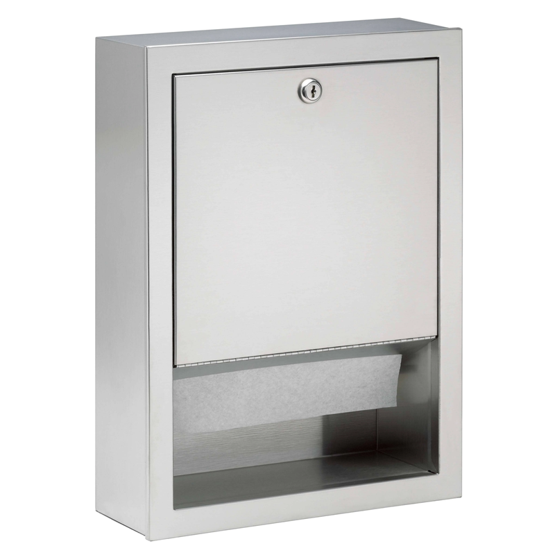 Bradley 2441-00 Commercial BX-Paper Towel Dispenser, Recessed-Mounted, Stainless Steel