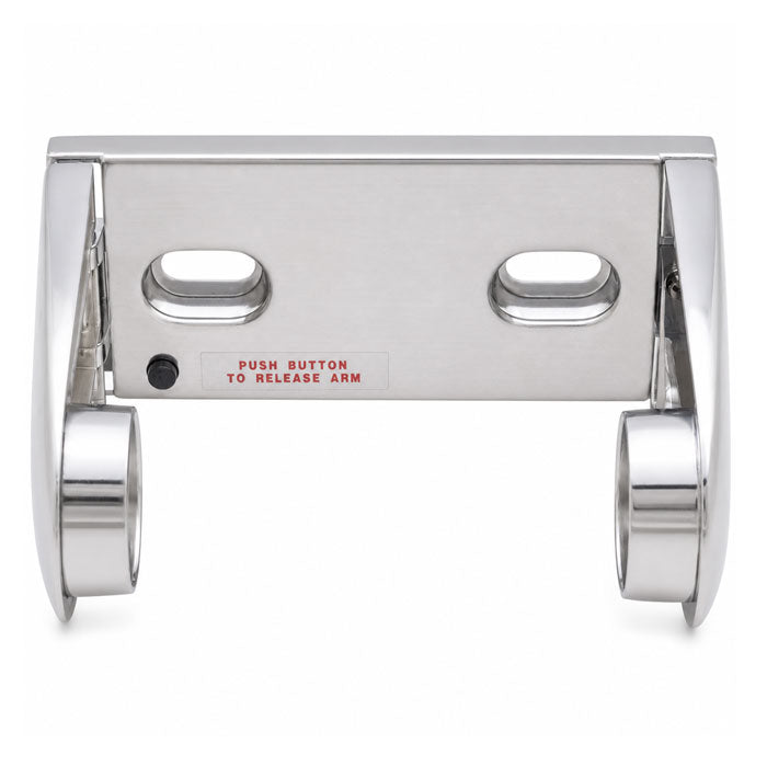 Bradley 505-00 Commercial Toilet Paper Dispenser, Surface-Mounted, Zinc w/ Nickel Finish