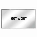Bradley 780-060300 (60 x 30) Commercial Restroom Mirror, Angle Frame, 60" W x 30" H, Stainless Steel w/ Satin Finish