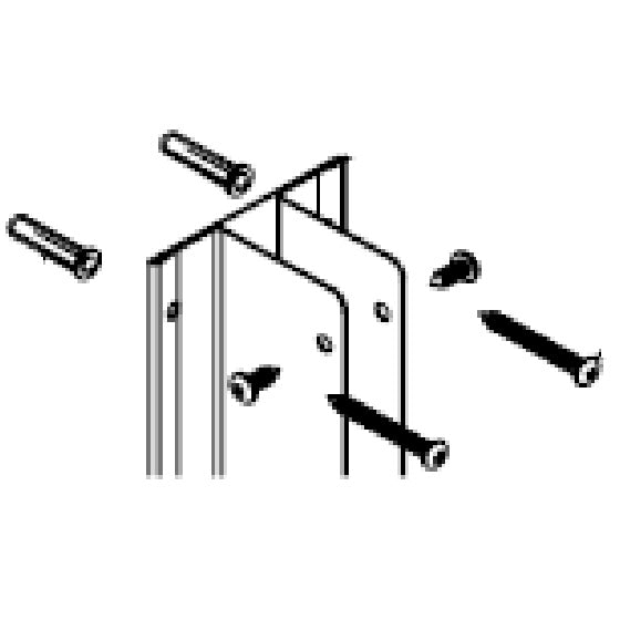 Bradley HDWT-S0482-47 Toilet Partition FF Bracket-47 Hardware Kit