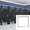 Scranton Toilet Partition (Plastic) 1 ADA Between Wall (60"W x 61-1/4"D) BWADA-PL-SCRANTON