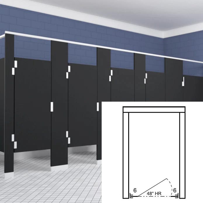 Scranton Hiny Hiders Toilet Partition (Plastic) 1 Between Wall (36