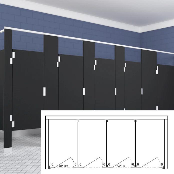 Scranton Hiny Hiders Toilet Partition (Plastic) 4 Between Wall (144