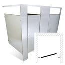 Hadrian Toilet Partition (Stainless Steel) 1 Between Wall (36"W x 61 1/4"D) BW13660-SS-HADRIAN