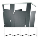Hadrian Toilet Partition (Plastic) 4 Between Wall (144"W x 61-1/4"D) BW43660-PL-HADRIAN