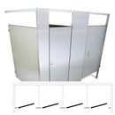 Hadrian Toilet Partition (Stainless Steel) 4 Between Wall (144"W x 61 1/4"D) BW43660-SS-HADRIAN