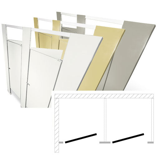 Hadrian Toilet Partitions (Metal) 2 In Corner (72"W x 61 1/4"D) - IC23660-HADRIAN