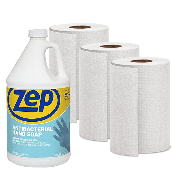 MOBI Starter Kit Liquid Hand Soap and Paper Towel Rolls