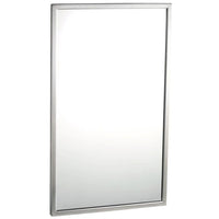 Bobrick B-2908 1830 Tempered Glass Welded-Frame Mirror 18x30