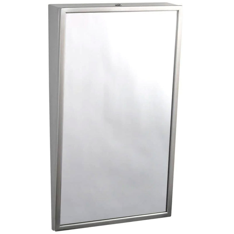 Bobrick B-293-1830 (18 x 30) Fixed-Position Tilt Mirror, 18"W x 30"H