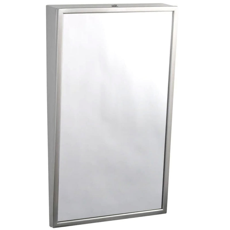 Bobrick B-293-1836 (18 x 36) Fixed-Position Tilt Mirror, 18"W x 36"H