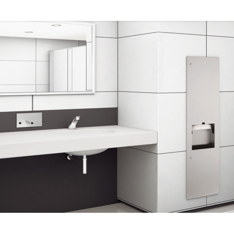 Bobrick B-38030 115V Towel Dispenser, Hand Dryer & Waste, Recessed 4-inch, 115V