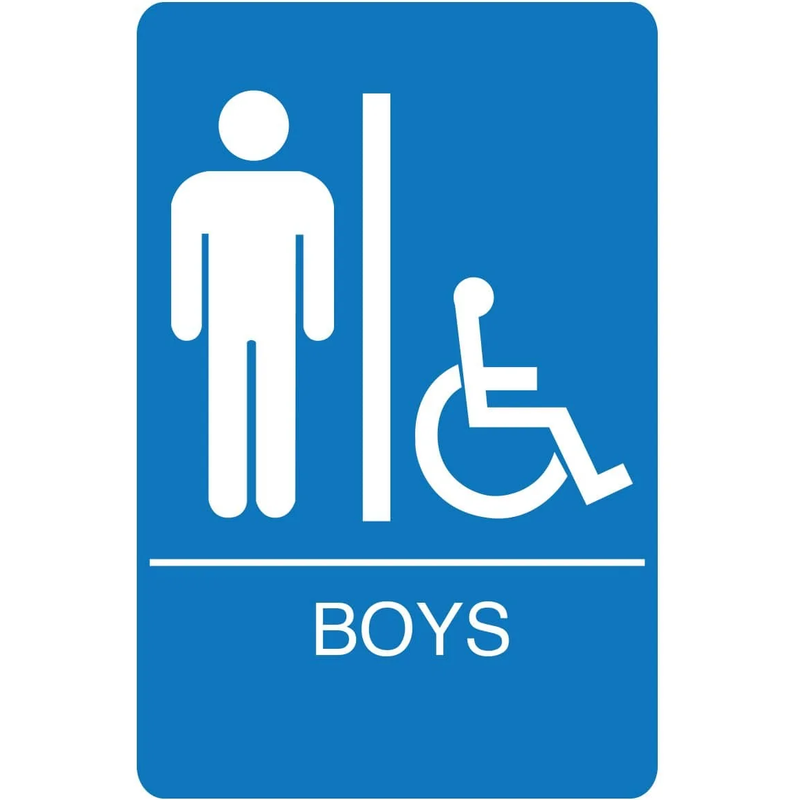 Palmer Fixture ADA compliant Restroom Signs-BL--BOYS RESTROOM-IS1007-15
