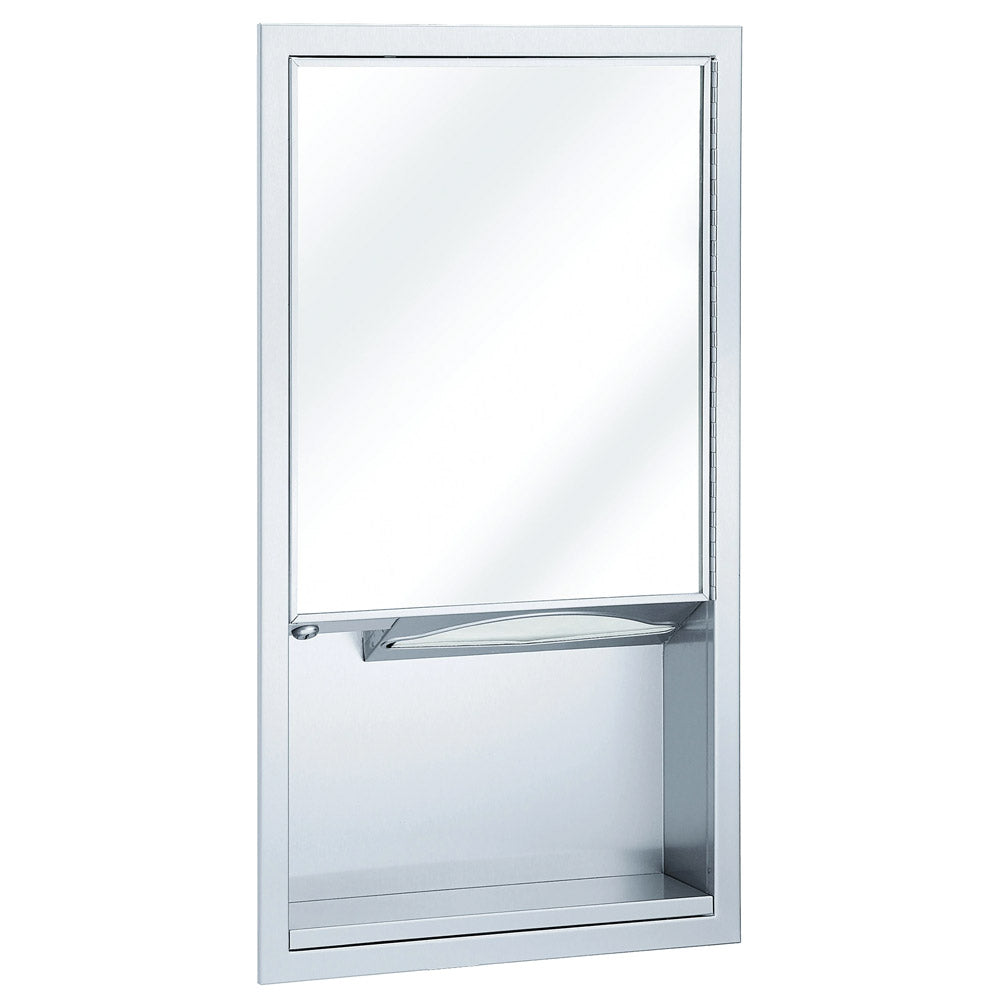 Bradley 155-110000 Mirror and Towel Dispenser, Surface-Mounted (Projects 4")