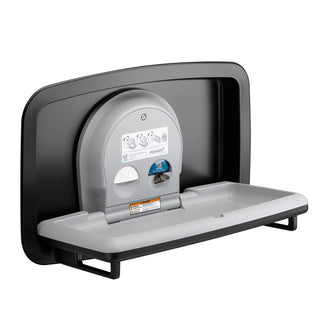 Koala Kare KB310-SSRE-MBLK Horizontal Recessed SS BCS Matte Black Baby Changer