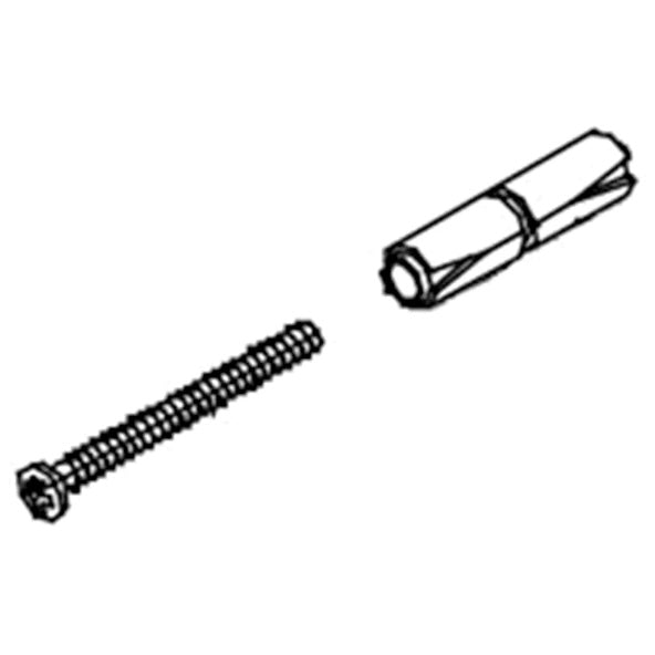 ASI 3930 2 Pan Head Machine Screws, 3-1/2" w/Expansion Shields (1 Per Flange)
