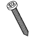 ASI 3920 3 Pan Head Machine Screws, 3-1/2" w/Expansion Shields (1 Per Flange)