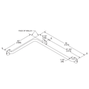 ASI 3557-P Exposed Flange (1-1/2" O.D) Peened - Horizontal Grab Bar, 42" x 54" (Peened)