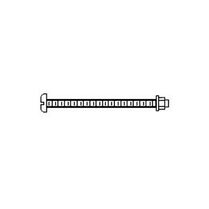 ASI 3934 Kit to Mount 2 Grab Bars Back-to-Back thru 1/2" Thick Partitions, 1 Per Flange Pair
