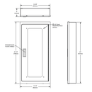 Oval CSST-010100 Surface Mounted, Powder Coated Steel (White), Full Clear Acrylic Window