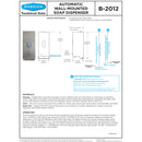 Bobrick B-2012-MBLK Auto Soap Dispenser, Surface Mount, Liquid Soap, Matte Black