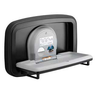 Koala Kare KB310-SSWM-MBLK Horizontal Surface-Mounted Matte Black Stainless Steel Baby Changing Station
