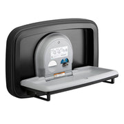 Koala Kare KB310-SSWM-MBLK Horizontal Surface-Mounted Matte Black Stainless Steel Baby Changing Station