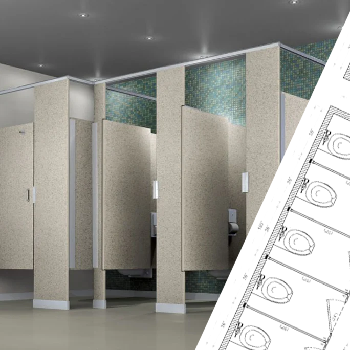 Solid Plastic Bathroom Partitions