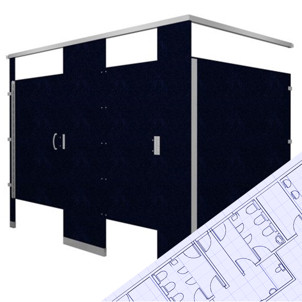 Toilet Partitions (HDPE) Solid Plastic Restroom Partitions