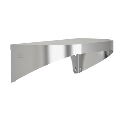 Bradley Elvari Series Shelf, Stainless Satin, 20 Gauge, 5" X 12" - 7B2-0051200 (Classic Satin Stainless)
