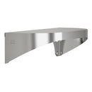 Bradley Elvari Series Shelf, Stainless Satin, 20 Gauge w/ Hooks, 5" X 12" - 7B2-0051296 (Classic Satin Stainless)